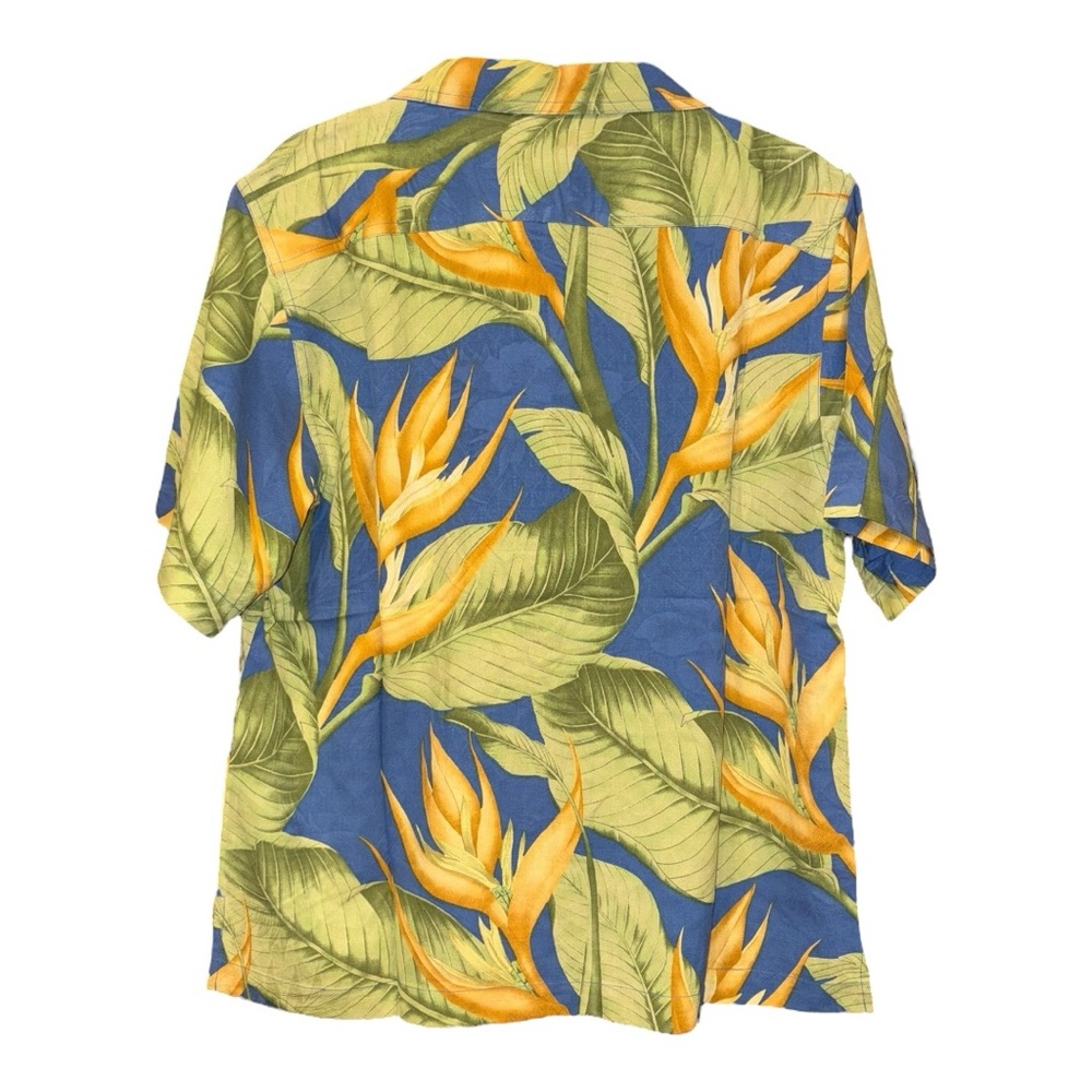Eagle Dry Goods Signature Series Silk Tropical Shirt Blue Green Floral M U - Picture 3 of 7